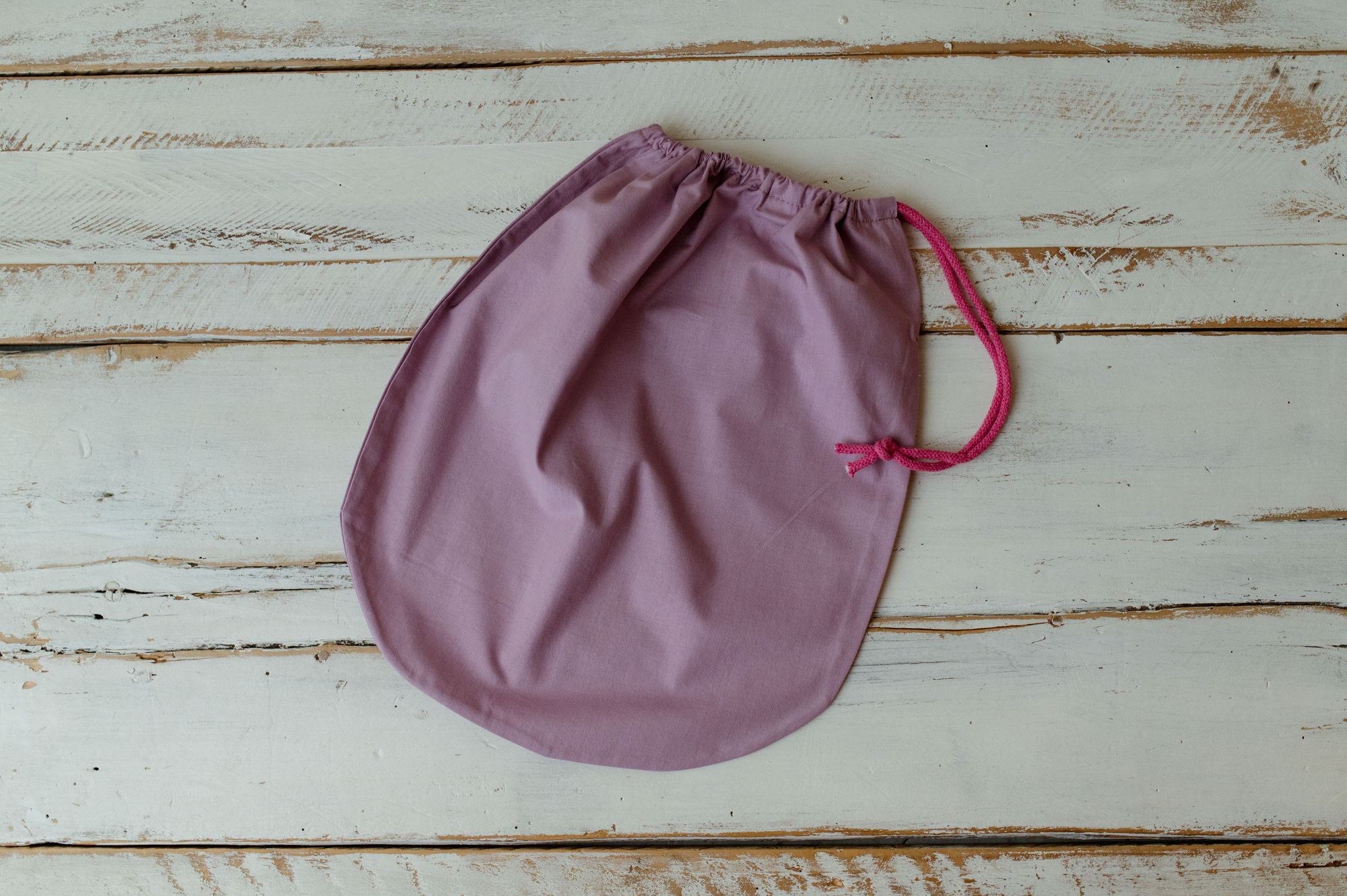 Bawełniany worek na rzeczy zamienne i buciki do przedszkola wrzos