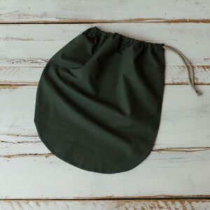 Bawełniany worek na rzeczy zamienne i buciki do przedszkola zieleń boho