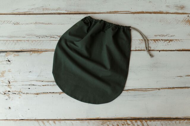 Bawełniany worek na rzeczy zamienne i buciki do przedszkola zieleń boho