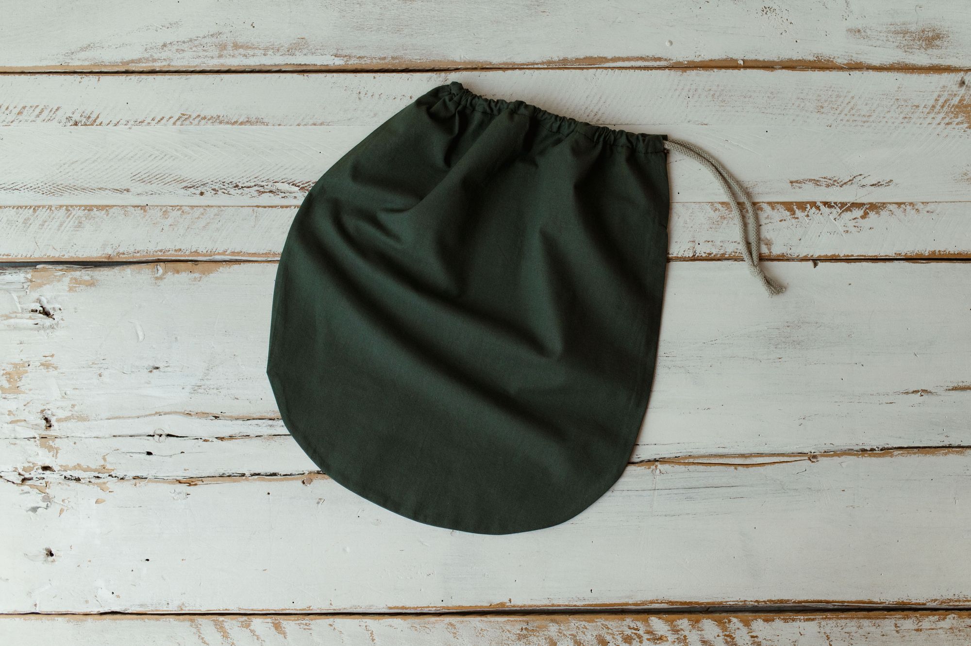 Bawełniany worek na rzeczy zamienne i buciki do przedszkola zieleń boho