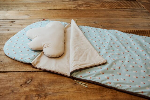 Bawełniany śpiworek pościel do żłobka zestaw 3w1 kwiatuszki tulipanki