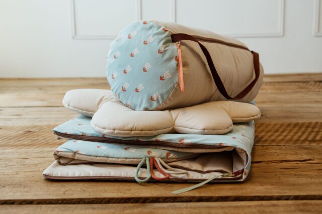 Bawełniany śpiworek pościel do żłobka zestaw 3w1 kwiatuszki tulipanki