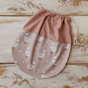 Bawełniany worek na buty do przedszkola gąski