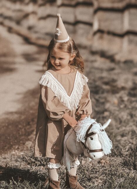 Beżowa sukienka boho bawełniana damska Marysia