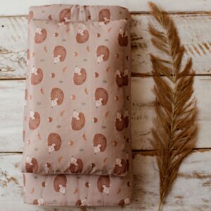 Beżowy kocyk bawełniany dla dzieci 3w1 jeżyki coffe junior