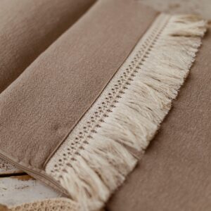 Beżowy śpiworek dla niemowląt 40×75 len 100%