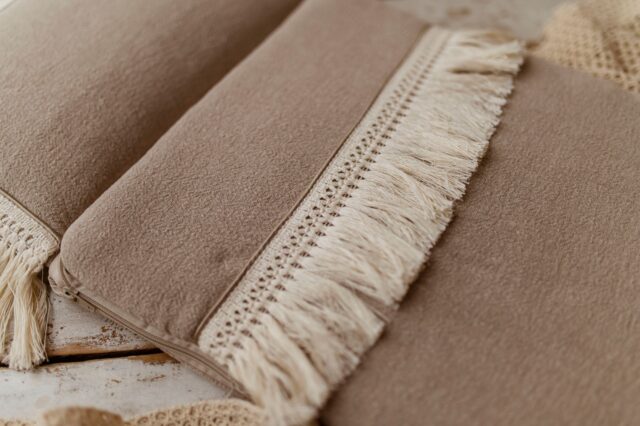 Beżowy śpiworek dla niemowląt 40×75 len 100%