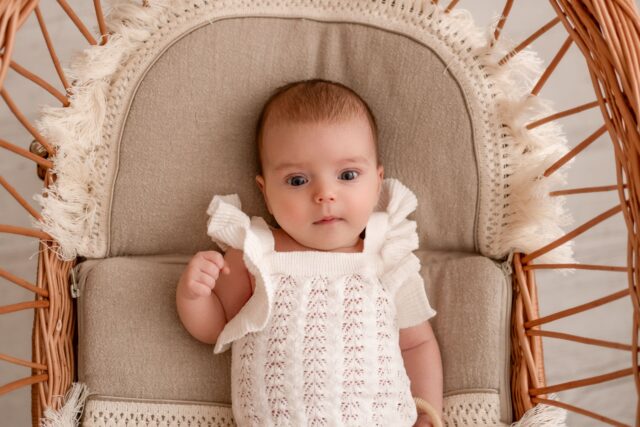 Beżowy śpiworek dla niemowląt 40×75 len 100%