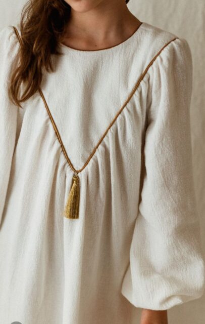 Biała lniana damska sukienka Marysia white day