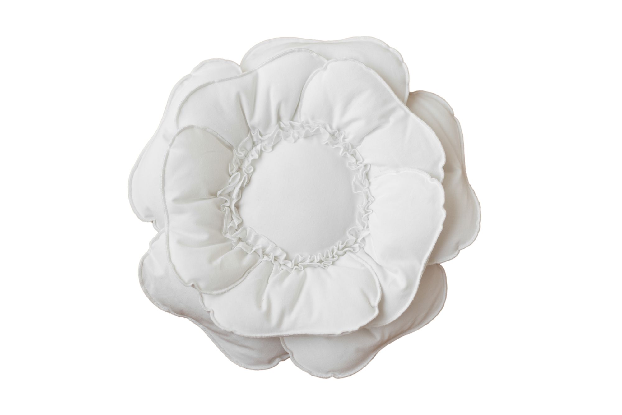 Biała poduszka dekoracyjna kwiat 30×30cm