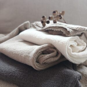 Bluza lniana dla dzieci z długim rękawem long unisex ecru