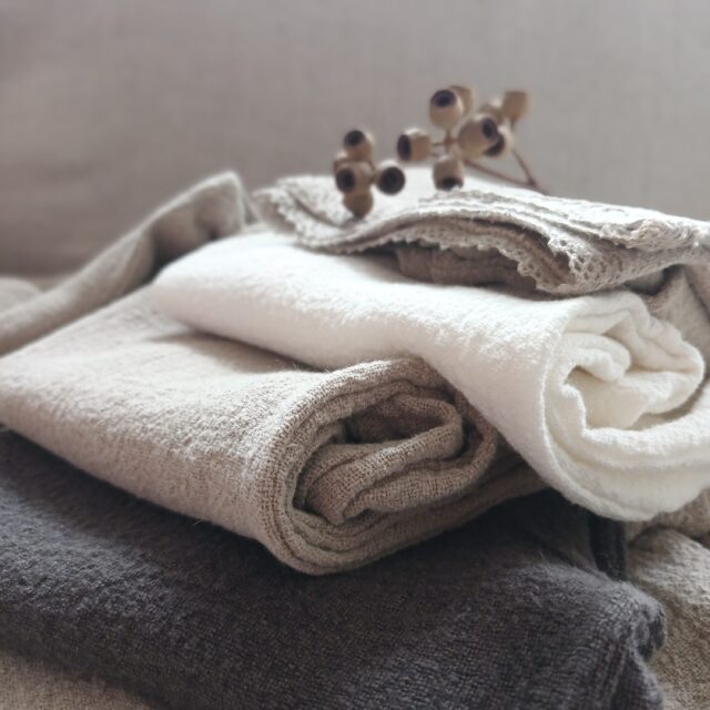 Bluza lniana dla dzieci z długim rękawem long unisex ecru