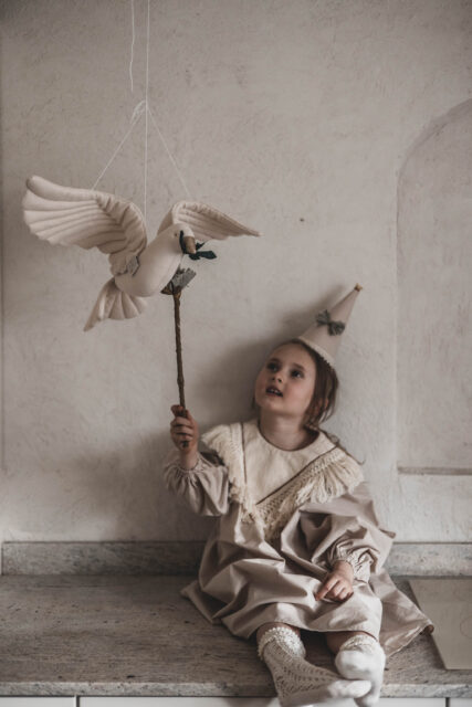 Boho sukienka bawełniana dla dziewczynki Marysia boho natural