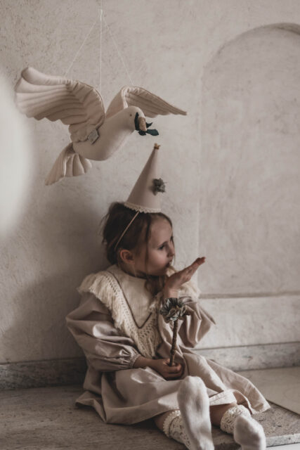 Boho sukienka bawełniana dla dziewczynki Marysia boho natural