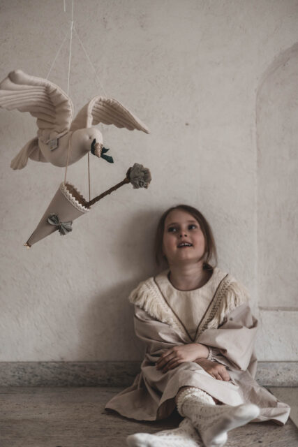 Boho sukienka bawełniana dla dziewczynki Marysia boho natural