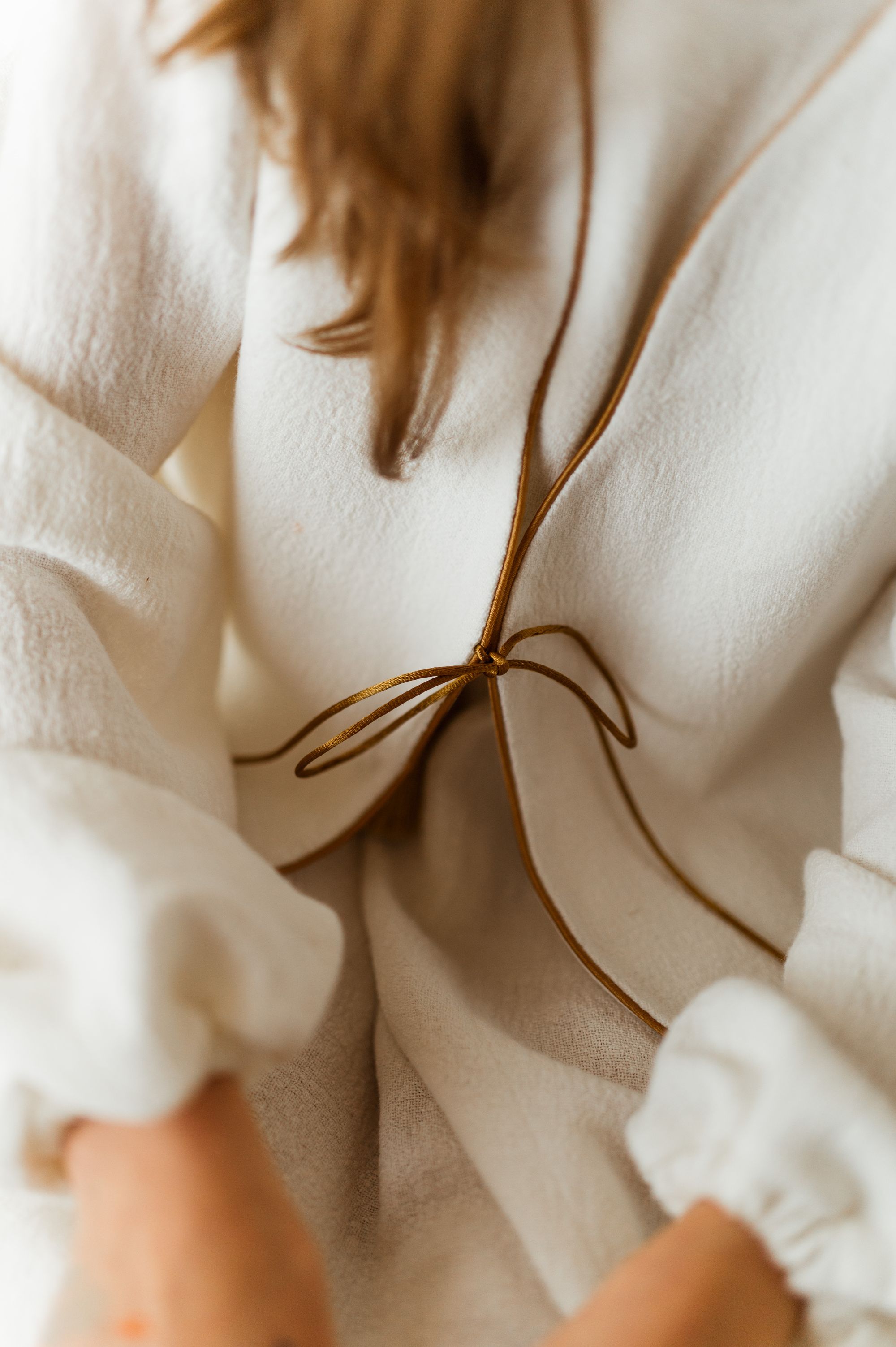 Kamizelka lniana damska white krepa 4-8 lat