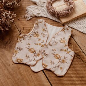 Kamizelka w kwiaty lniana retro damska honey