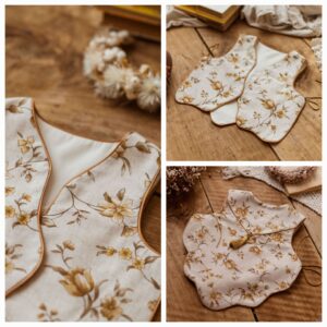 Kamizelka w kwiaty lniana retro damska honey