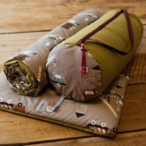 Kocyk bawełniany dla dziecka 3w1 zestaw jeżyki zielone junior