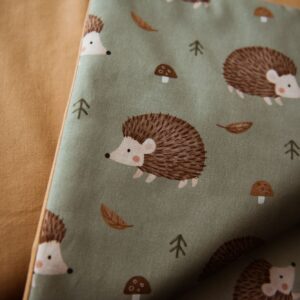 Kocyk bawełniany dla dziecka 3w1 zestaw jeżyki zielone junior