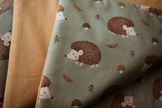 Kocyk bawełniany dla dziecka 3w1 zestaw jeżyki zielone junior