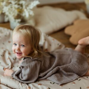 Kocyk dla dziecka bawełniany 3w1 zestaw grzybki junior