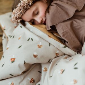 Kocyk dla dziecka do żłobka zestaw 3w1 grzybki