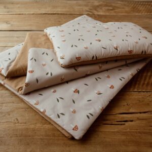 Kocyk dla dziecka do żłobka zestaw 3w1 grzybki