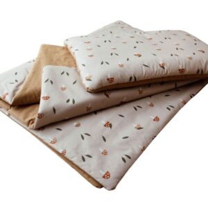 Kocyk dla dziecka do żłobka zestaw 3w1 grzybki