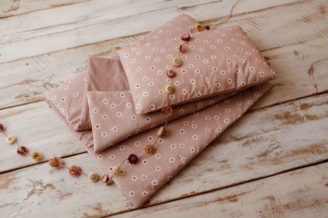 Kocyk dla dziewczynki 3w1 kwiatuszki junior