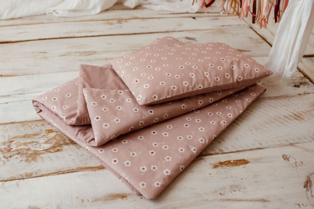 Kocyk dla dziewczynki 3w1 kwiatuszki junior