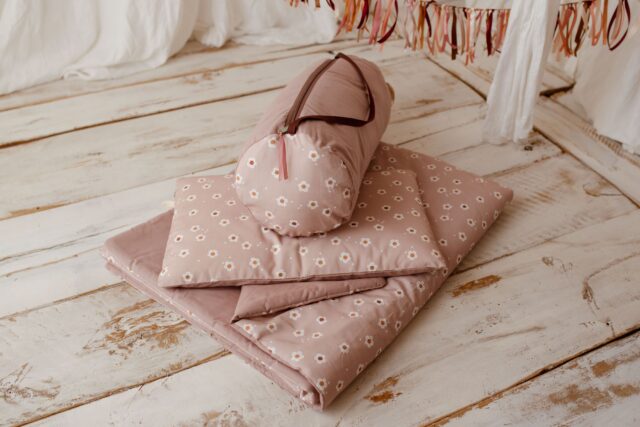 Kocyk dla dziewczynki 3w1 kwiatuszki junior