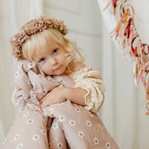 Kocyk dla dziewczynki 3w1 kwiatuszki junior