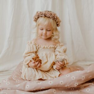 Kocyk dla dziewczynki 3w1 kwiatuszki junior