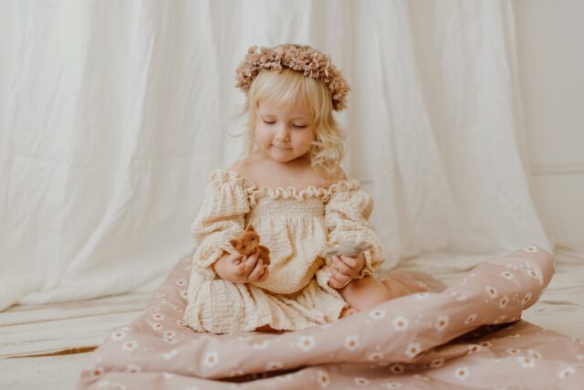 Kocyk dla dziewczynki 3w1 kwiatuszki junior