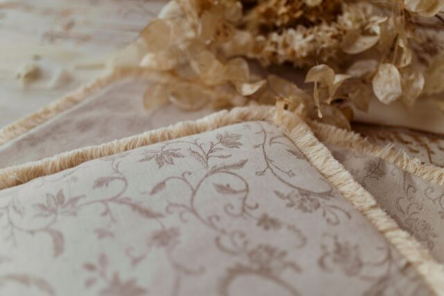 Kocyk dla niemowląt lniany 50cmx75cm żakard