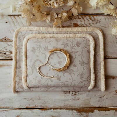 Kocyk dla niemowląt lniany 50cmx75cm żakard