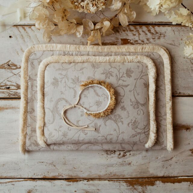 Kocyk dla niemowląt lniany 50cmx75cm żakard