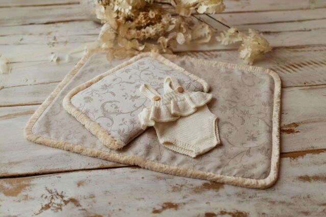 Kocyk dla niemowląt lniany 50cmx75cm żakard