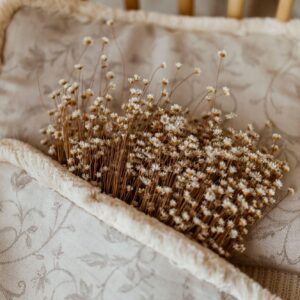 Kocyk dla niemowląt lniany 50cmx75cm żakard