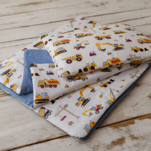 Kocyk dla przedszkolaka dla chłopca 160×120 cm koparki