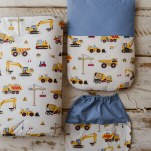 Kocyk dla przedszkolaka dla chłopca 160×120 cm koparki