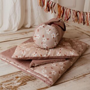 Kocyk do żłobka pościel zstaw 3w1 kwiatuszki retro