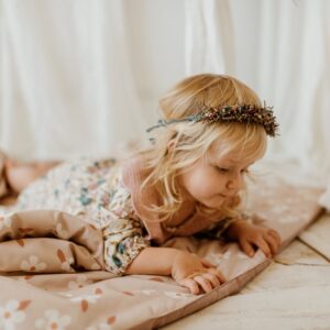 Kocyk do żłobka pościel zstaw 3w1 kwiatuszki retro