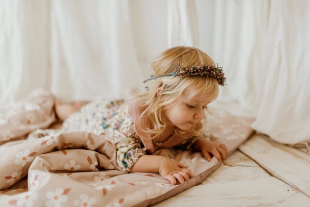 Kocyk do żłobka pościel zstaw 3w1 kwiatuszki retro