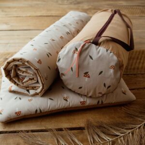 Kocyk do przedszkola zestaw 3w1 grzybki premium