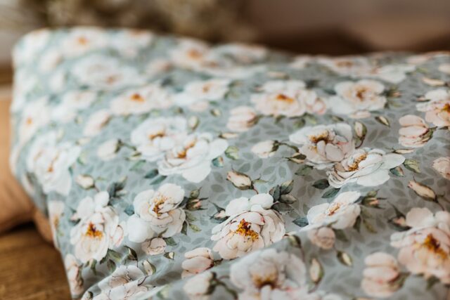 Kocyk do przedszkola zestaw 3w1 kwiaty białe magnolie