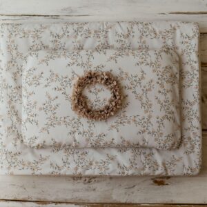 Kocyk do żłobka zestaw 3w1 poduszka róże