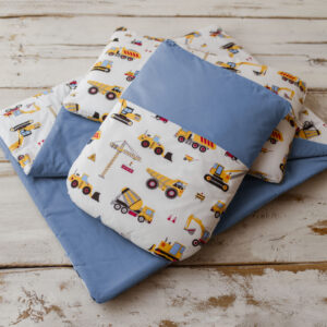 Kocyk do żłobka dla chłopca 100×135 cm koparki