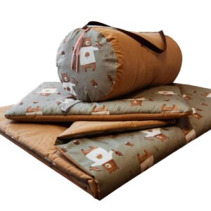 Kocyk do żłobka dla chłopca misie zestaw 3w1